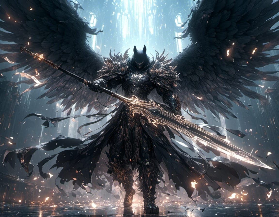 Winged Bear Swordsman in Battle Armor