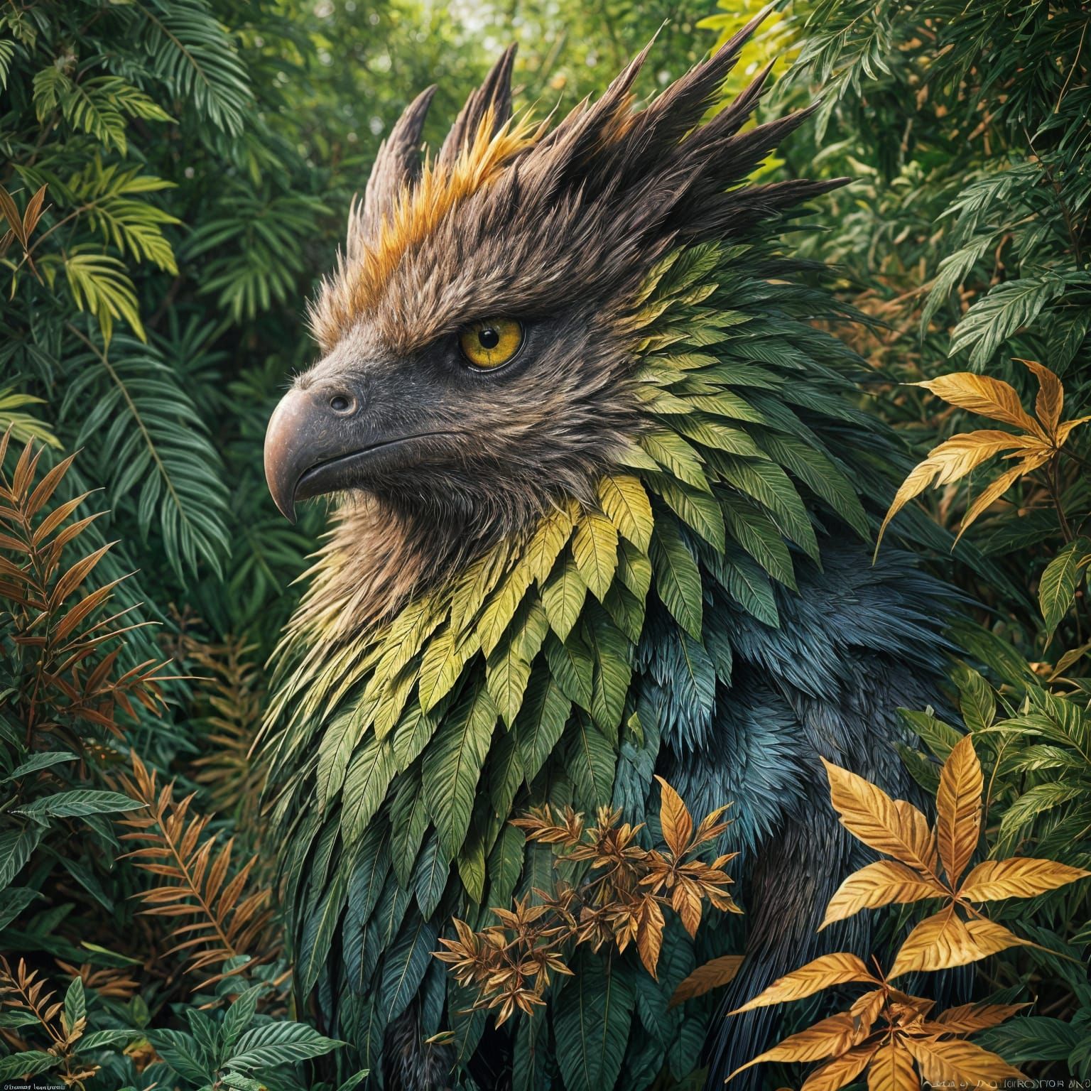 Majestic Gryphon Concept Art in Hyperrealistic Style