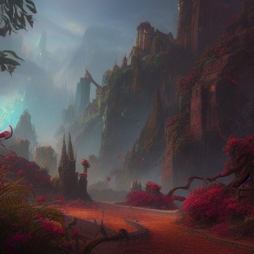 Detailed Matte Painting of Maya in Unreal Engine Style