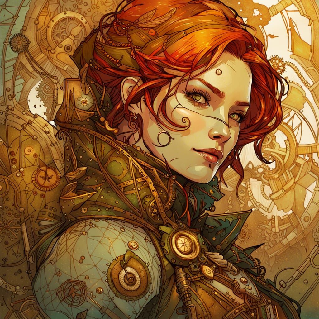 Steampunk Triss Merigold Digital Painting