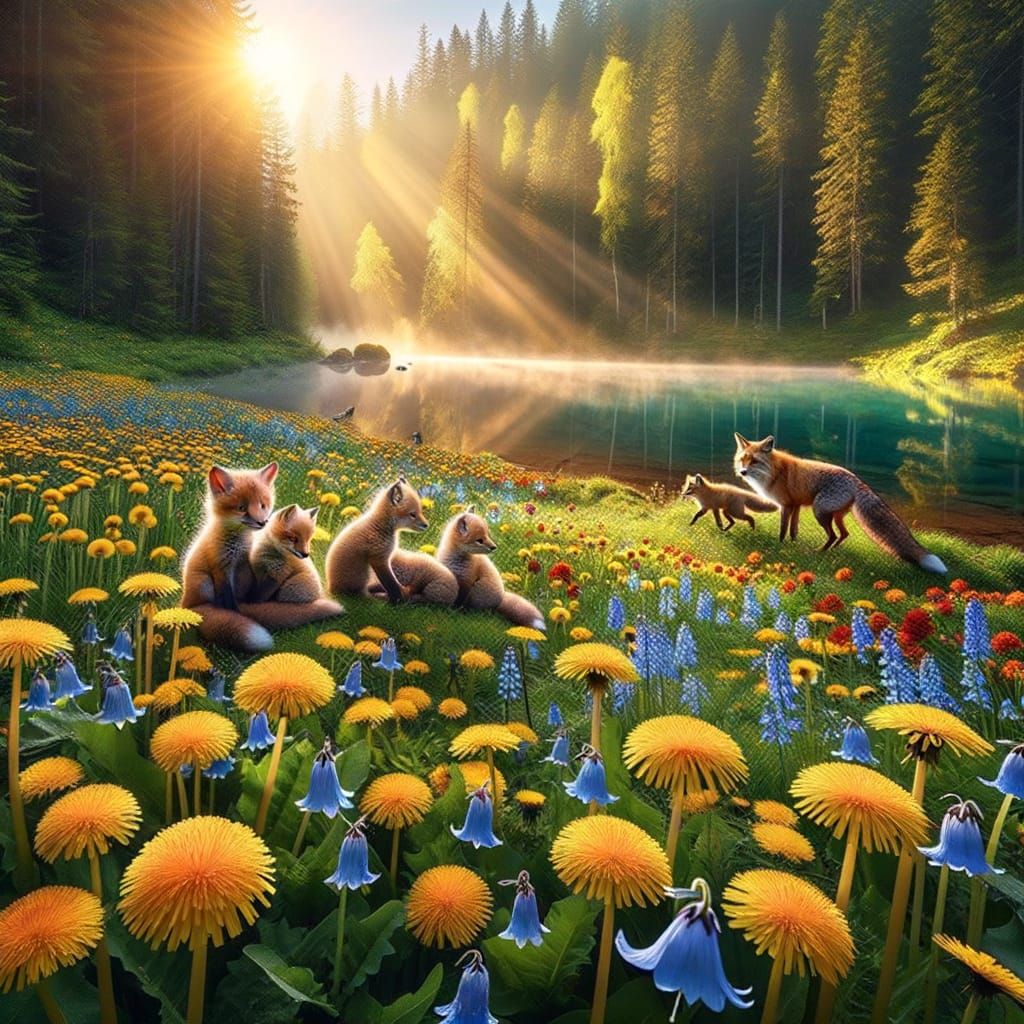 Serene Morning in Enchanted Forest