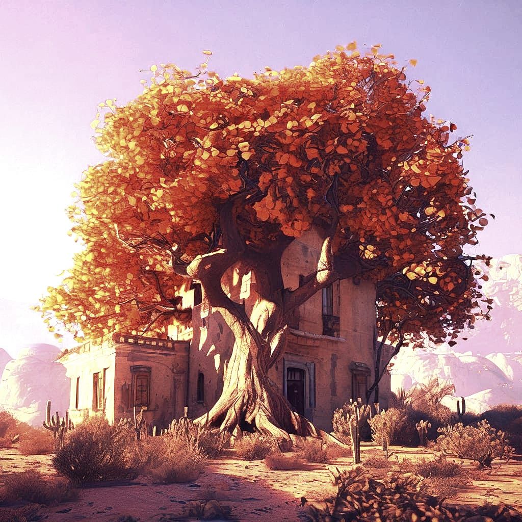 Ancient Tree Enfolds 19th Century Italian Villa in Stormy De...