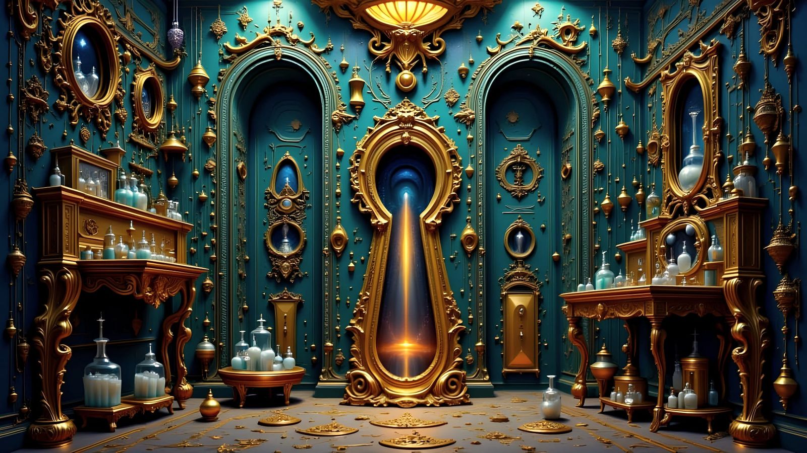 Keyholes Covered In Medical Gear In Hospital Room