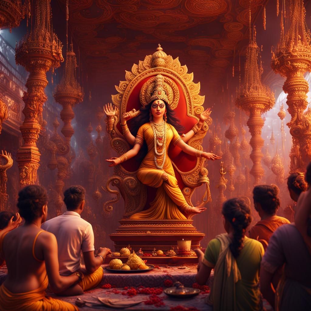 Durga Puja Kolkata: Detailed Matte Painting