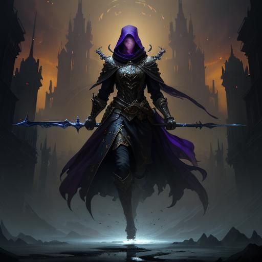 Detailed Stick Figure in Dark Fantasy Style