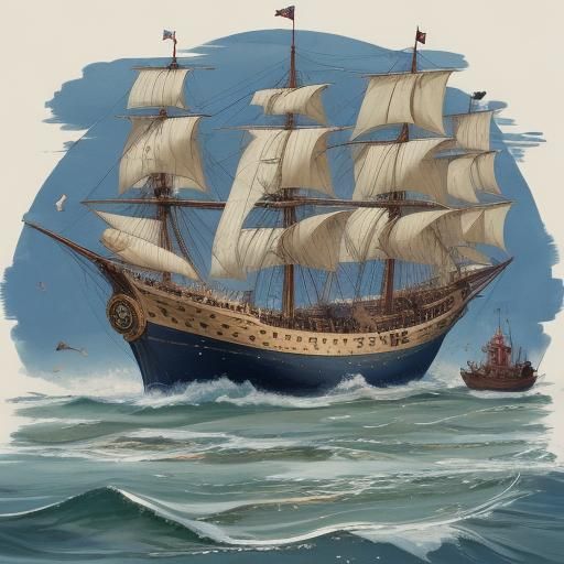 Surreal Walrus and Carpenter Dreamscape