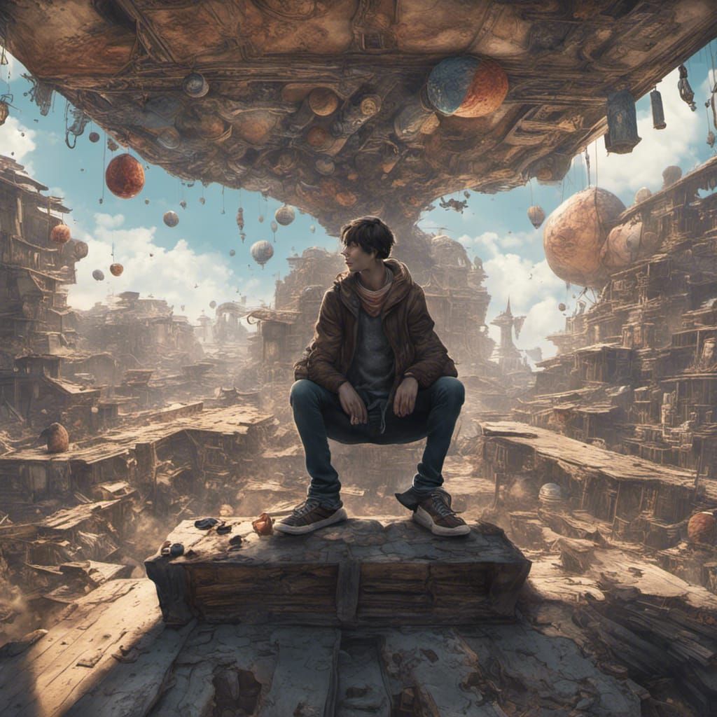 Depressed Teen Bassist in 1970s Style