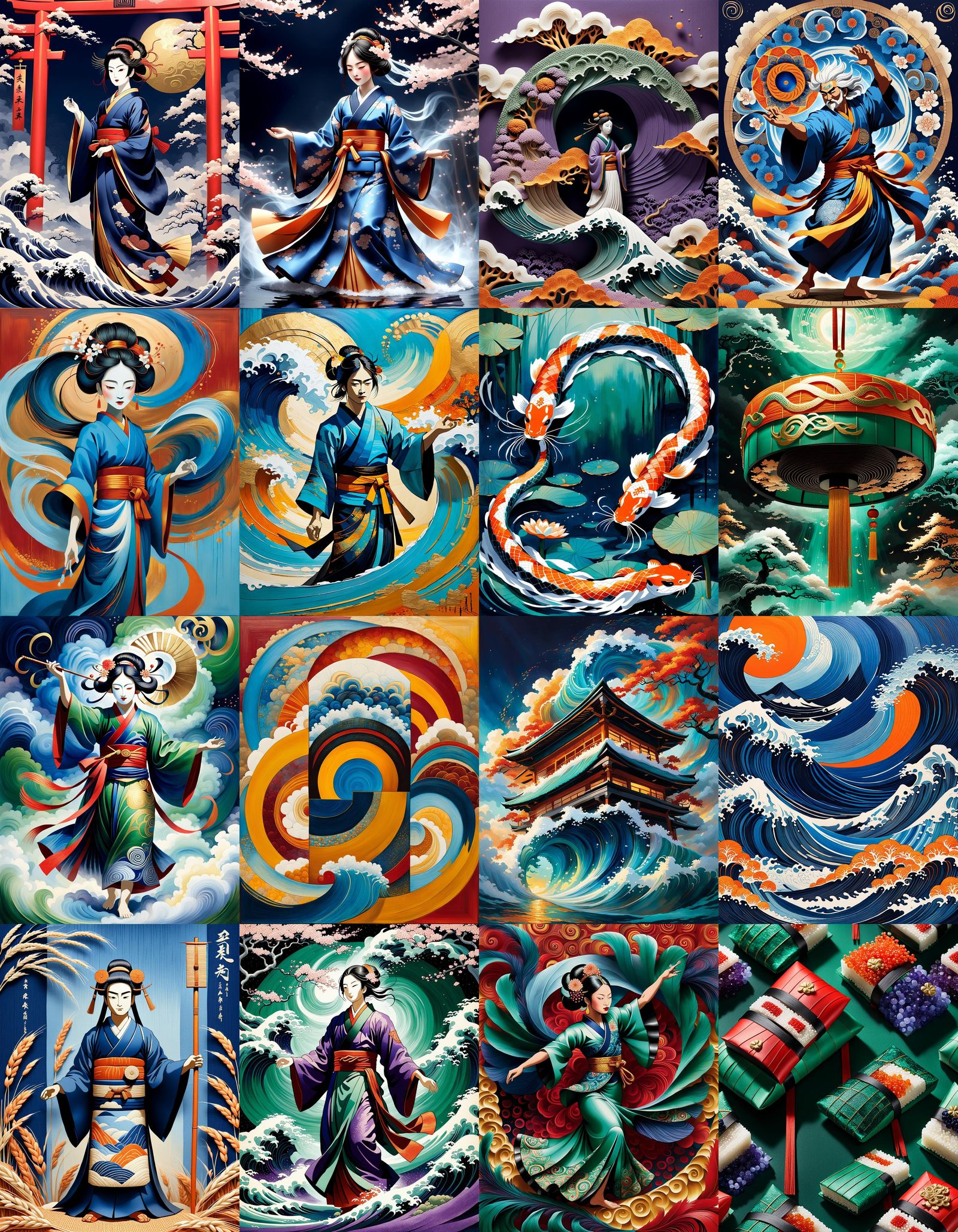Abstract Art of Musubi-no-Kami Shinto God