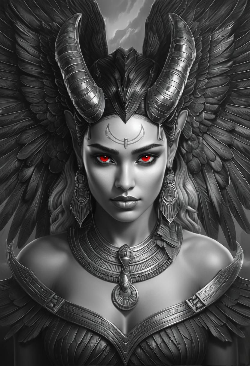 4 Images (2): Hathor Portrait. Göttin der Liebe und Schönhei...