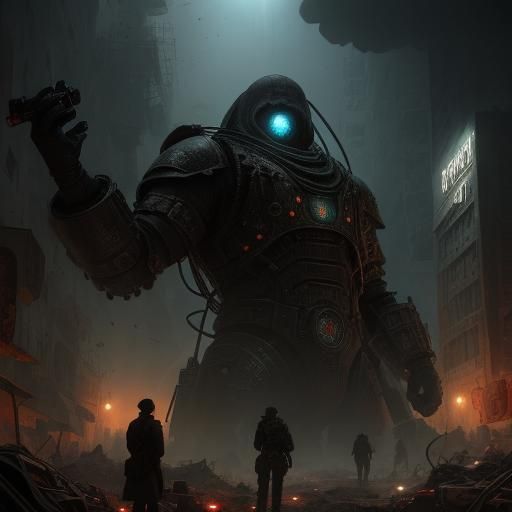 Netanyahu as Lovecraftian Monster in Dystopian World