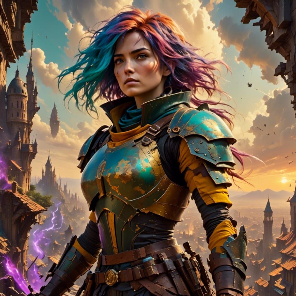 Sabine Wren on Windy Rooftop at Sunset