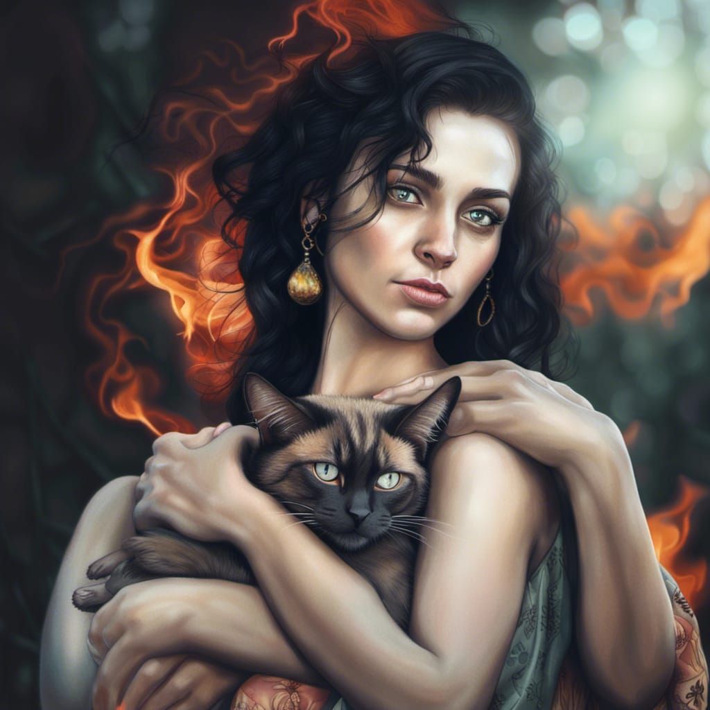 photorealism, Close-up colour portrait, young beatiful gypsy...