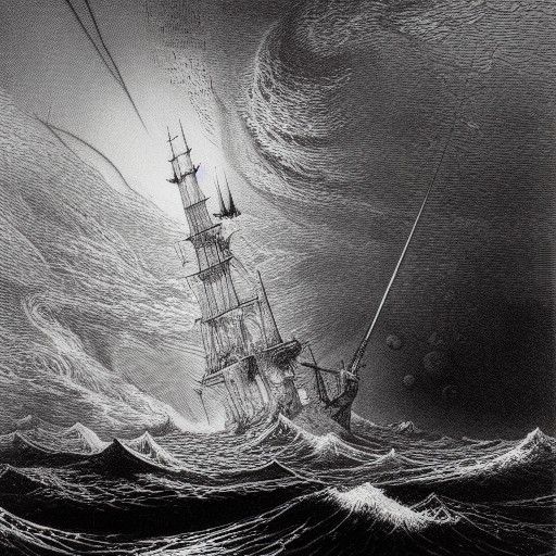 Ship Lost in Maelstrom: Biomechanical Art