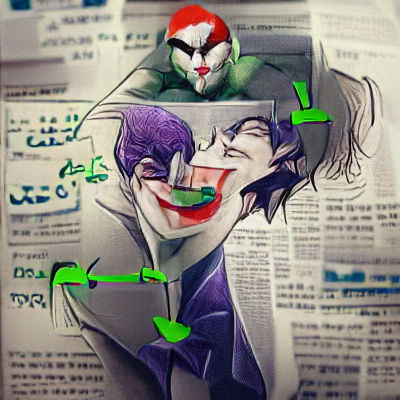 Joker Close-Up Portrait: Digital Rendering