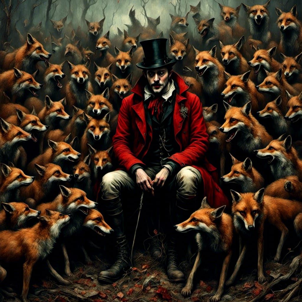 Fox Hunter's Bloody Remorse: A Macabre Scene