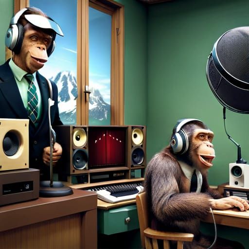 Chimpanzee as a Radio Jockey