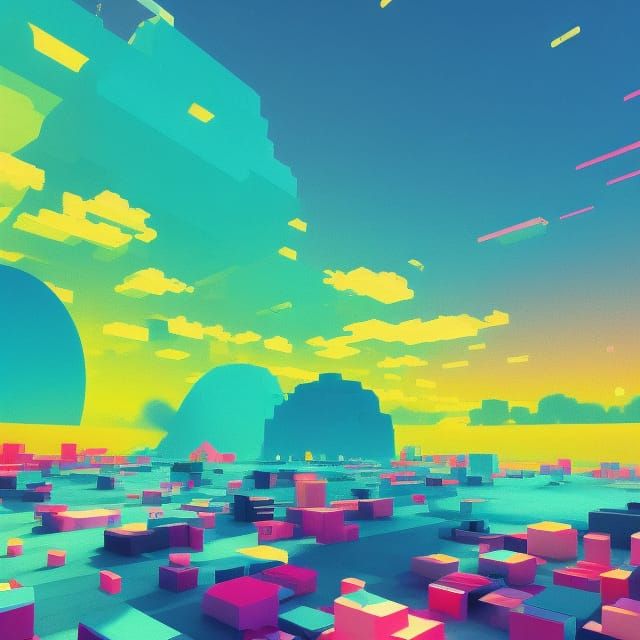 Dreamy Vaporwave Beach Scene in 90s Anime Style