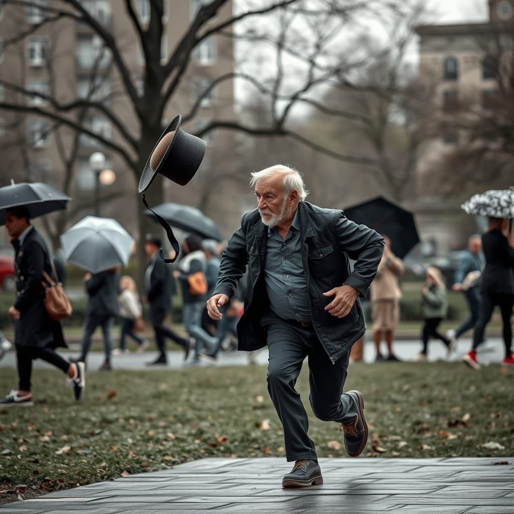 Windy Day in the Park: Hat Chase
