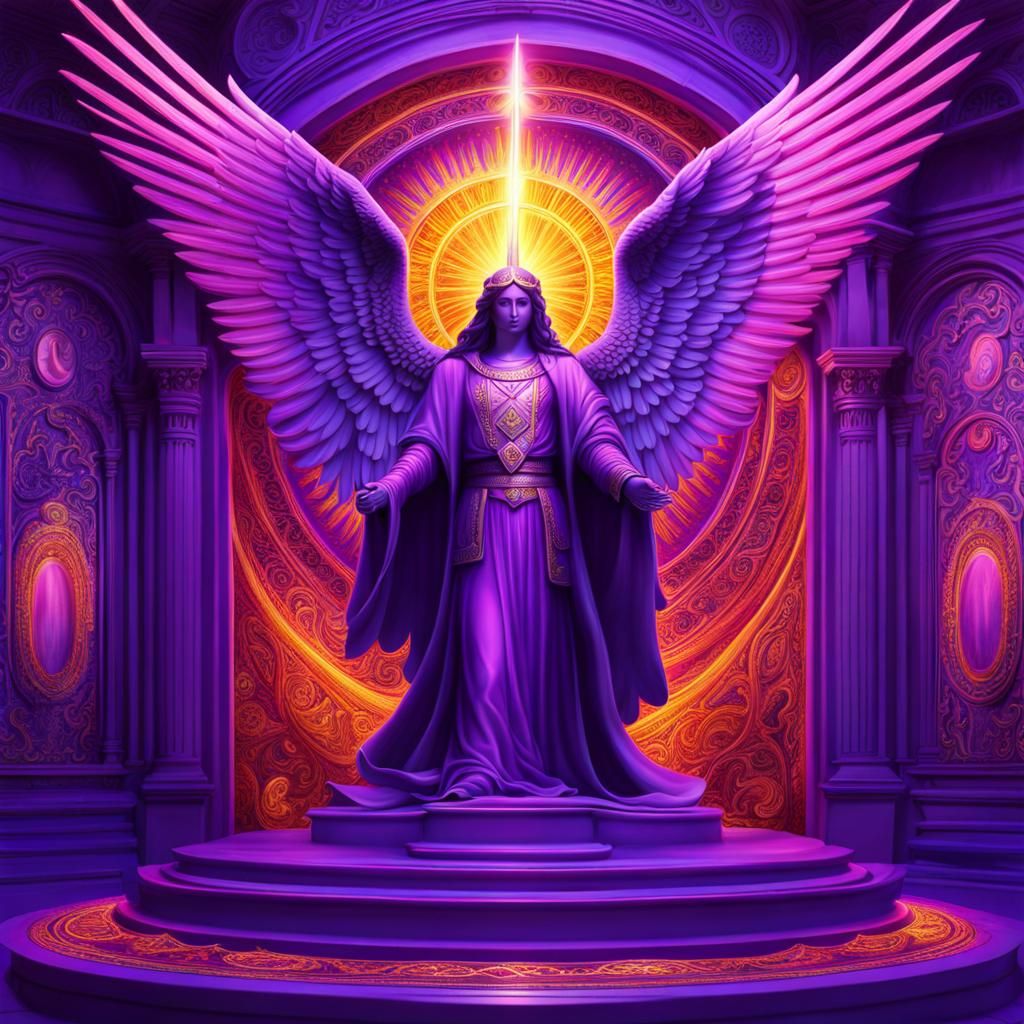 Psychedelic Purple Altar to Archangel Uriel