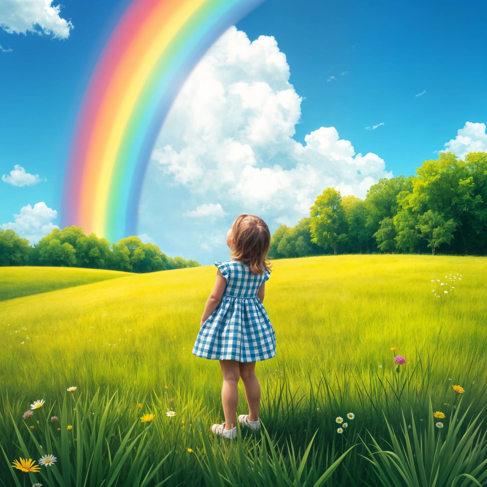 Whimsical Cloudscape with Vibrant Skies and Dreamy Landscape...