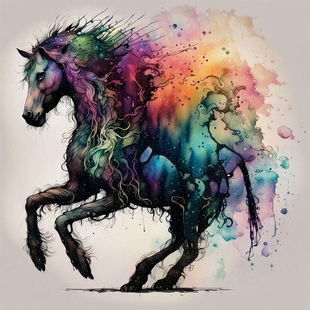 Cyberpunk Animal Silhouette with Hexadecimal Code