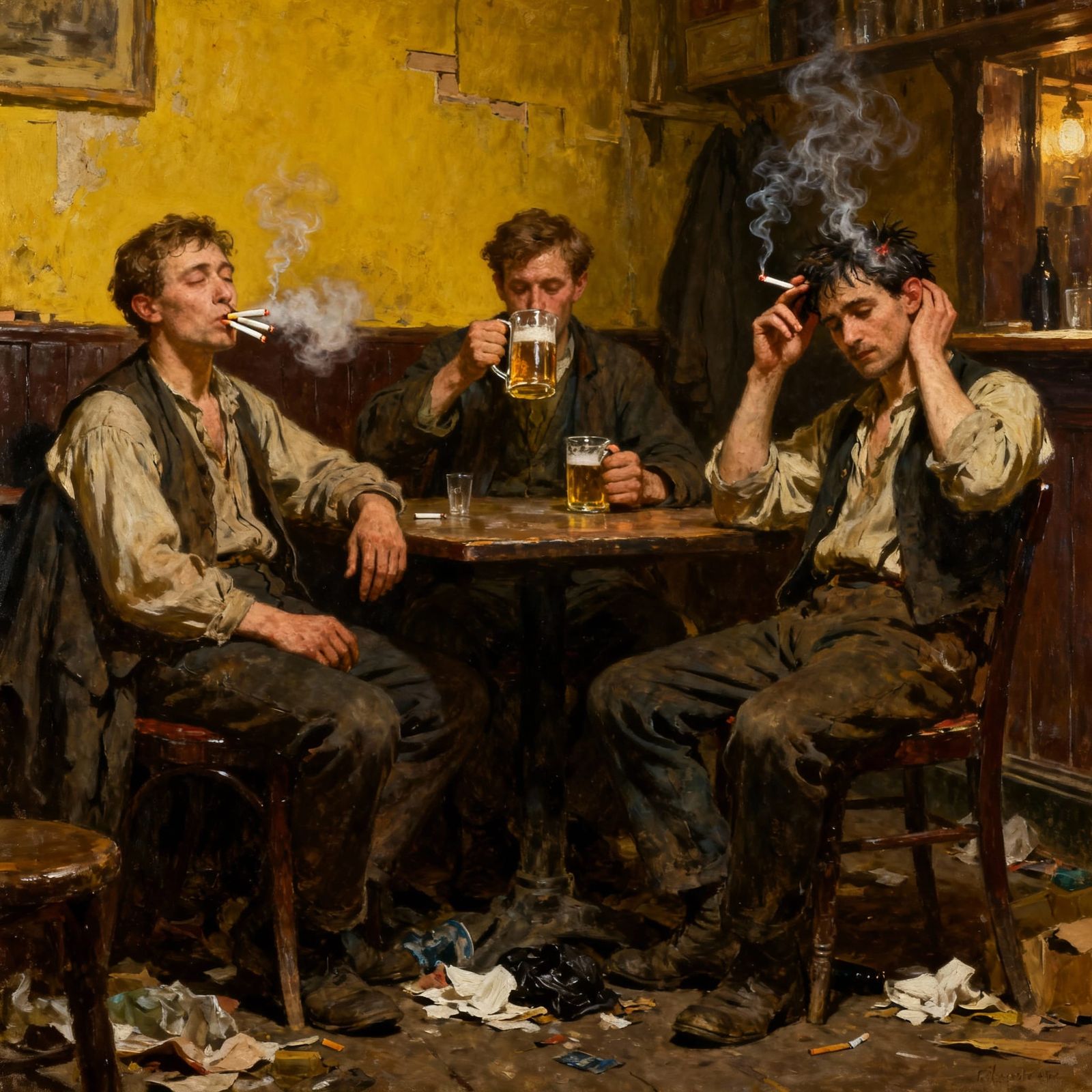 Just one of the paintings at The Museum of Irish American Hi...