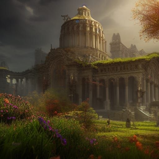 Springtime Scene with Cinematic Lighting and Details