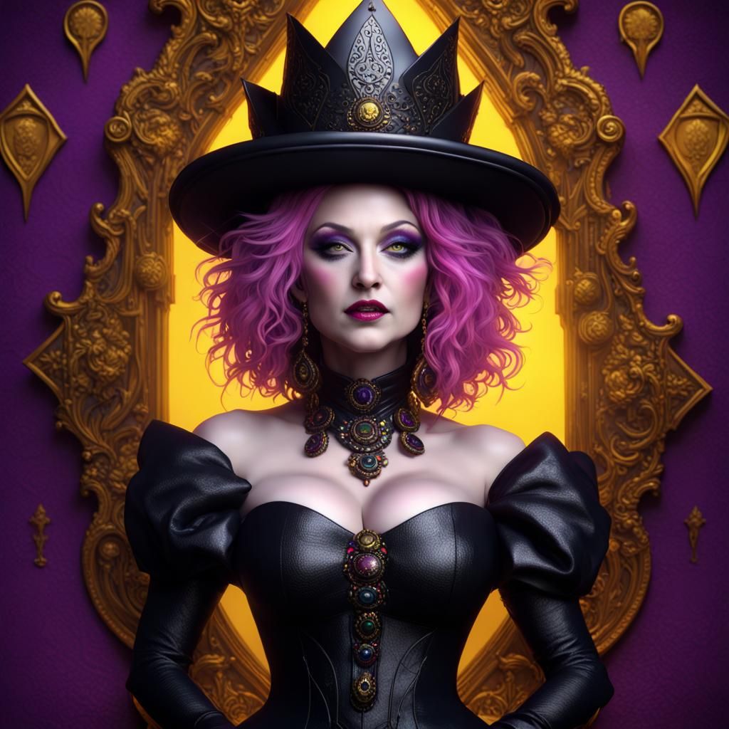 Wonderland's Black Queen: Dark Fantasy Concept Art