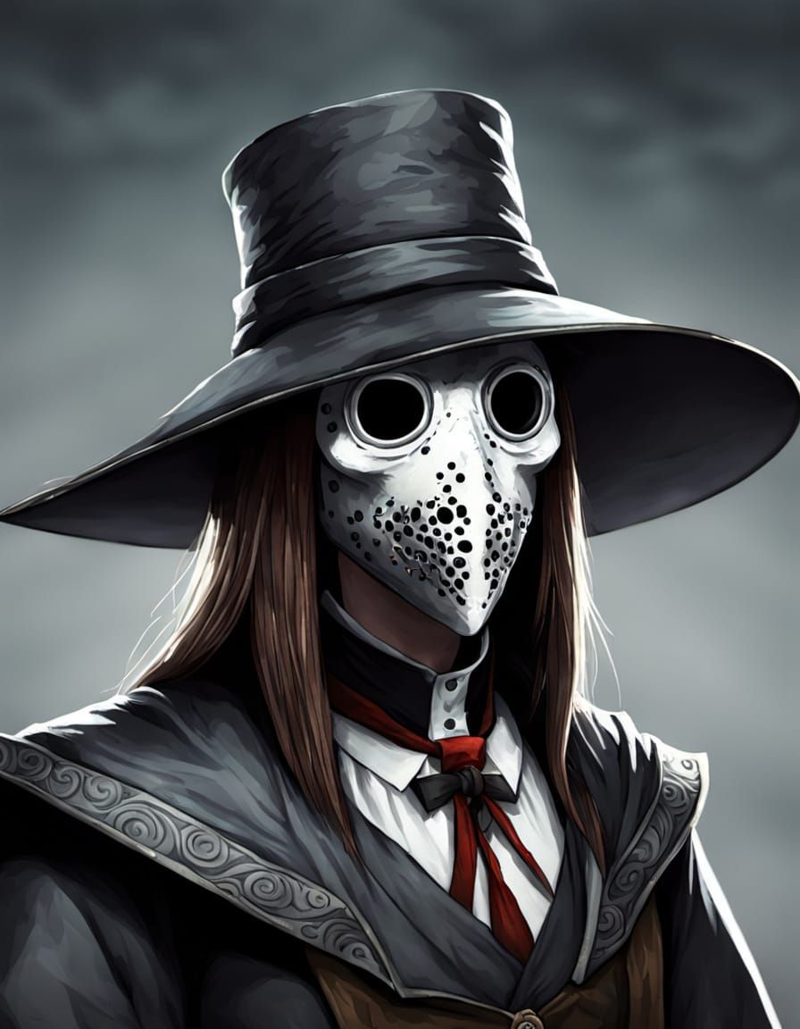 Beautiful Female Plague Doctor: An AI Rendition