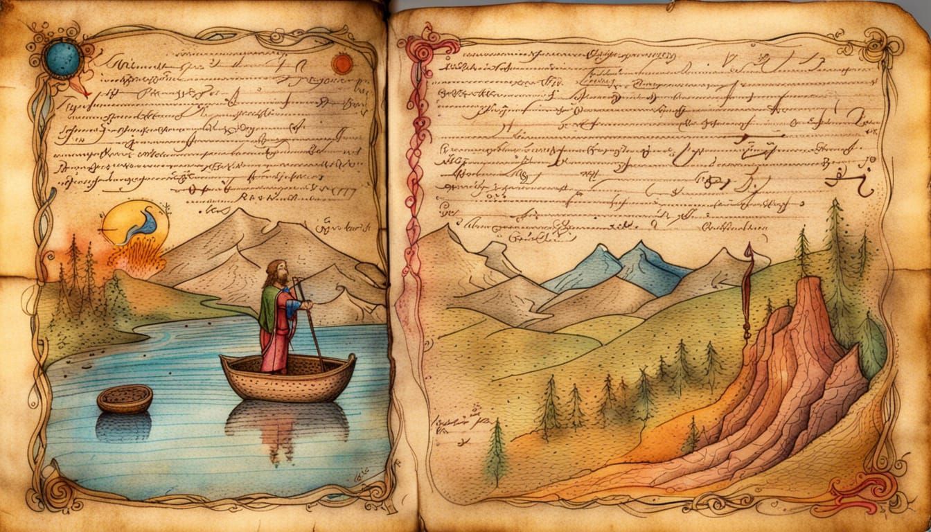 John the Baptist Illustrated with Colorful Ink Sketches