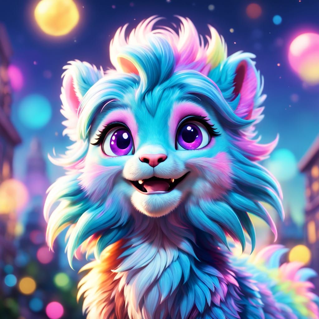 Pixar-Inspired Dragon Spirit Animal in Soft Pastel Colors