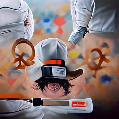 Abstract Orange Slice Pop Art Illustration