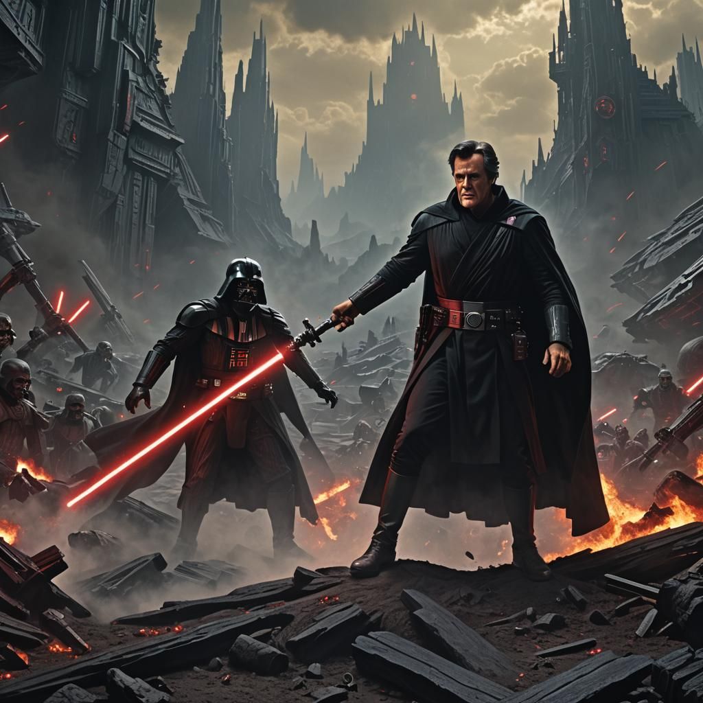 Sith Master Lightsaber Duel: Digital Matte Painting