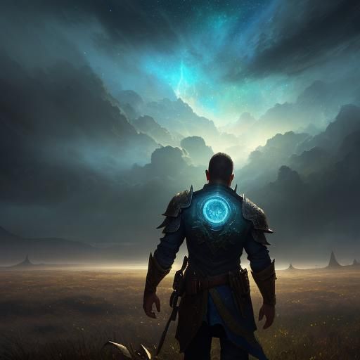 Soccer Player's Magical Embrace: Fantasy Concept Art