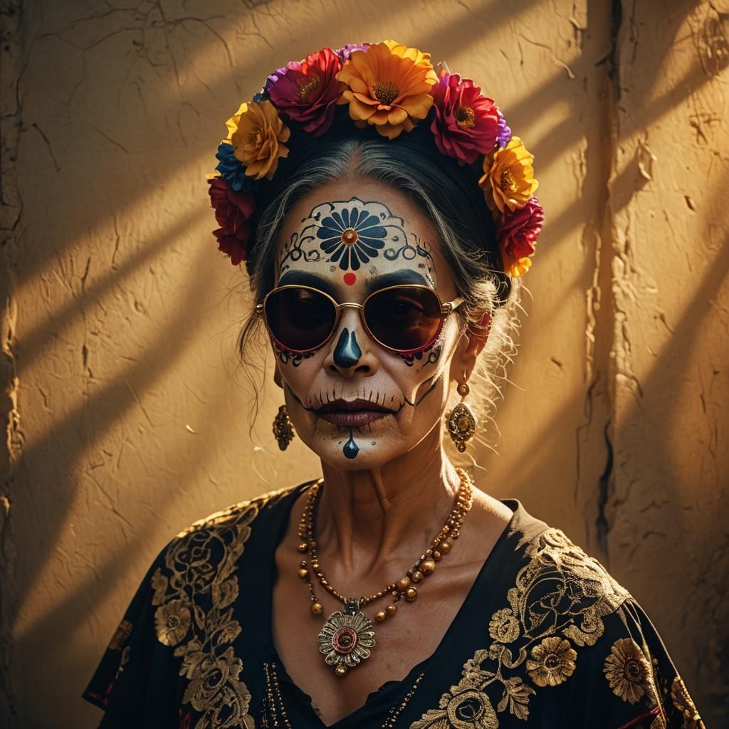 Venezuelan Catrina Portrait in Hyper-Realistic Digital Art