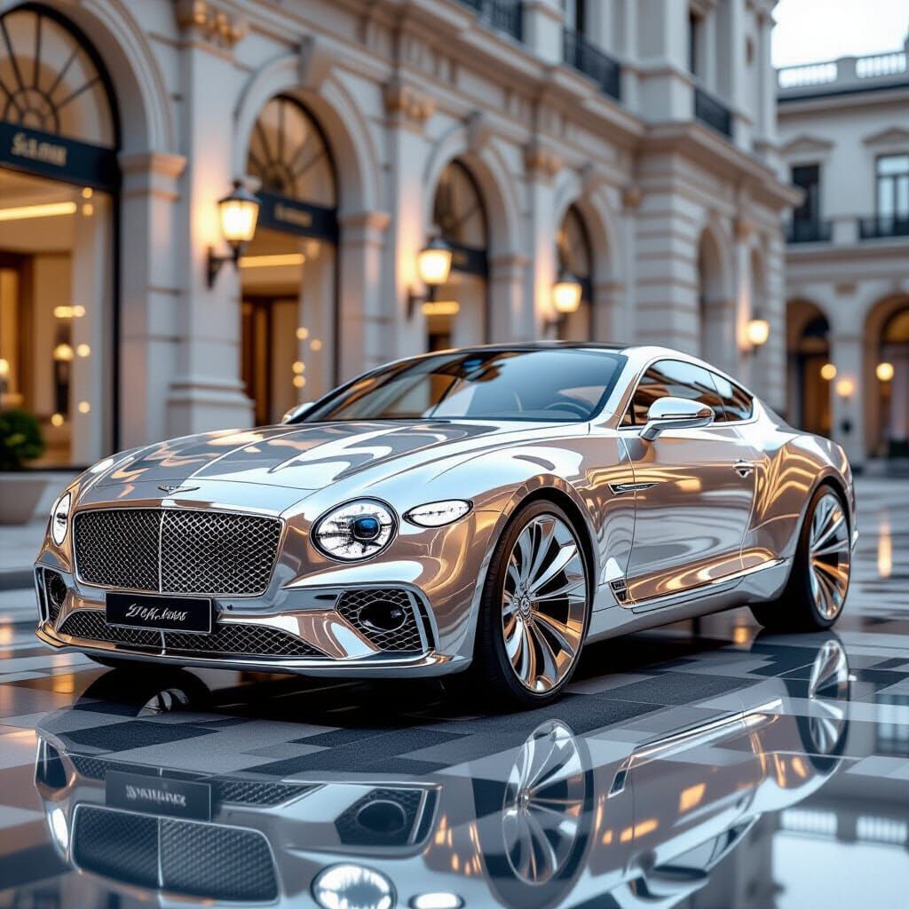 Luxurious Diamond Car Gleaming with Intricate Facets