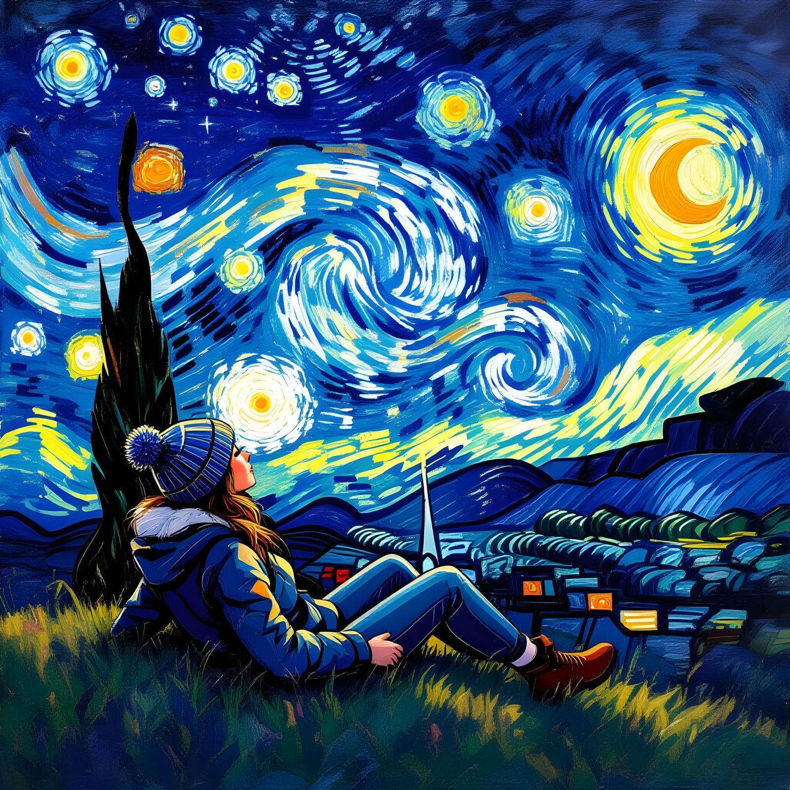 Night Sky Filled with Stars and Constellations