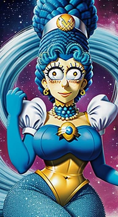 Marge Simpson Transformed into Magical Sailor Moon