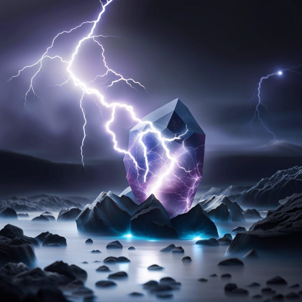 Lightning Strikes Gemstone: A Powerful Fusion