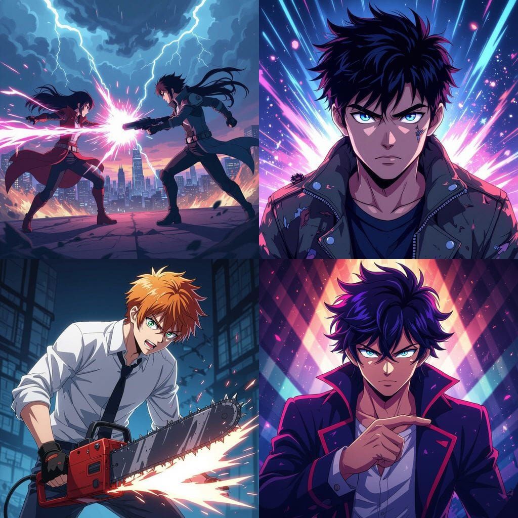 Chance from Foresaken in Studio Trigger Anime Style