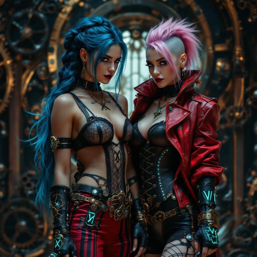 Steampunk Goddesses in a Gearscape of Wonder