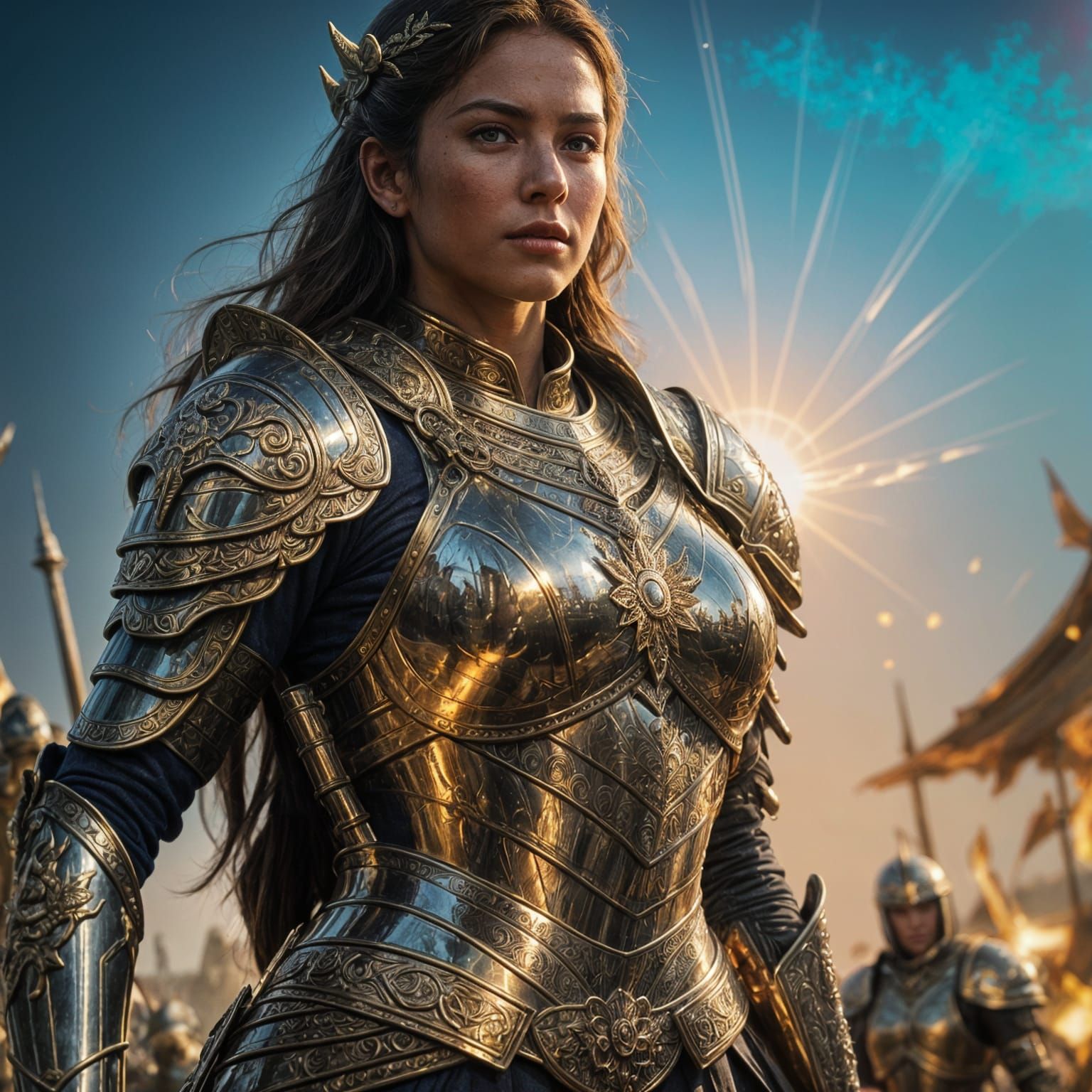 Hyperrealistic Female Warrior of Great Renown