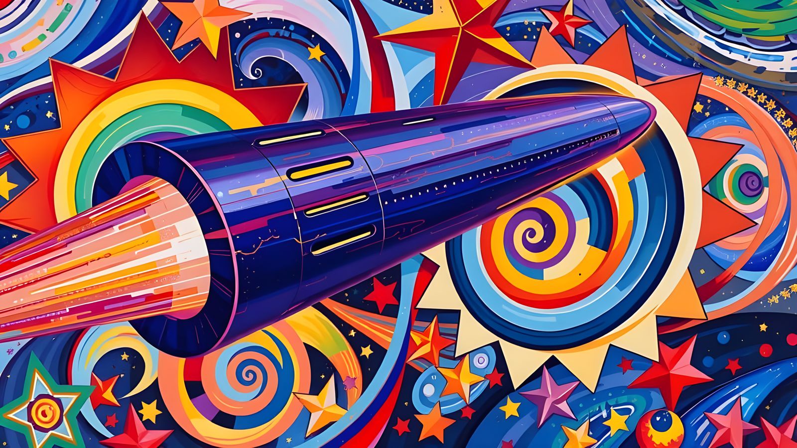 High-Velocity Gleaming Cylinder in Abstract Cosmos