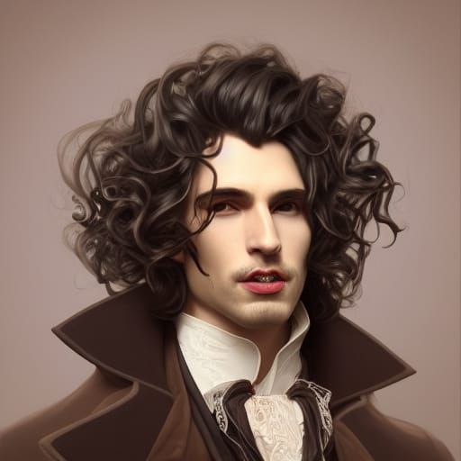 Steampunk Vampire Portrait with Intricate Details