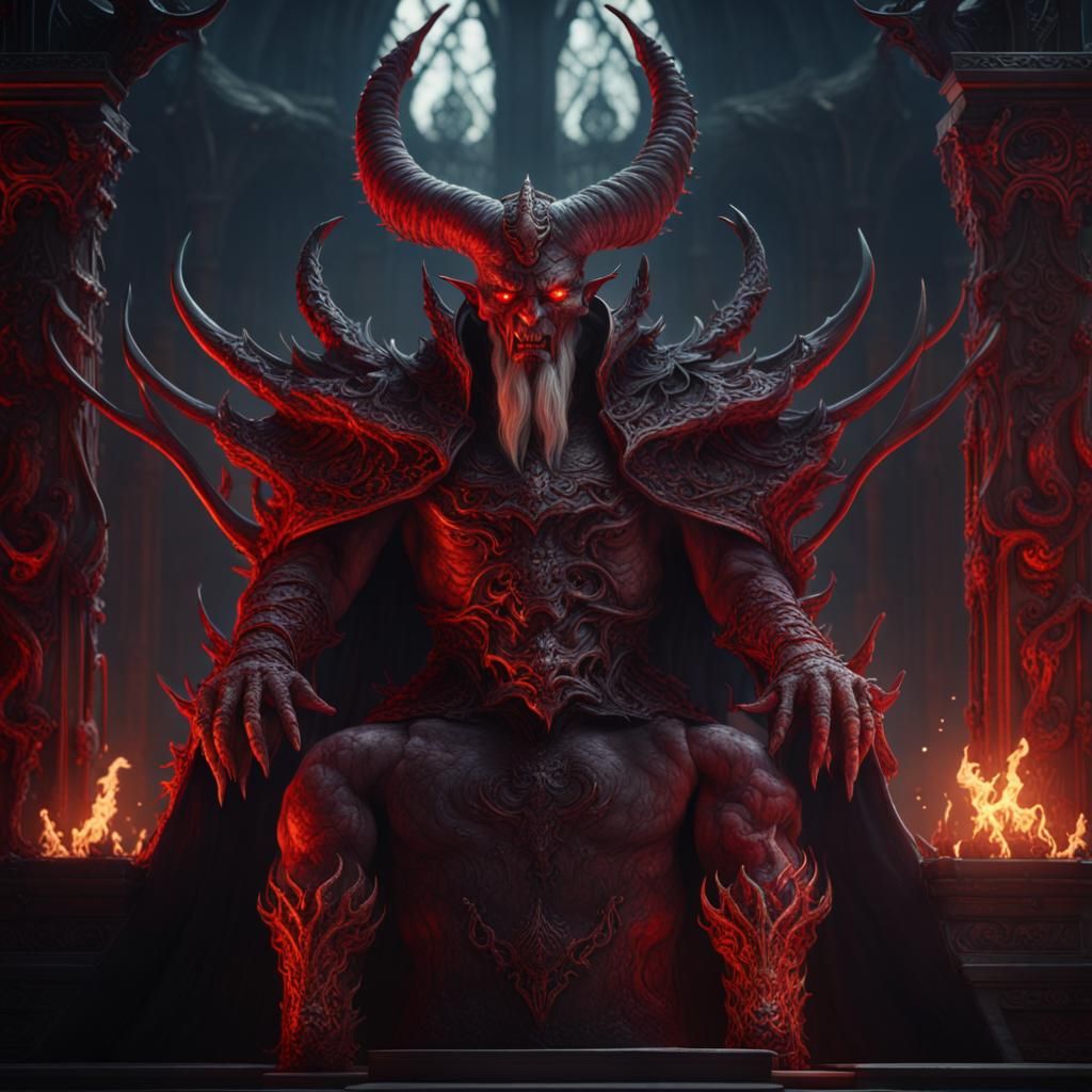 Demonic Devil Emperor in Detailed Matte Painting