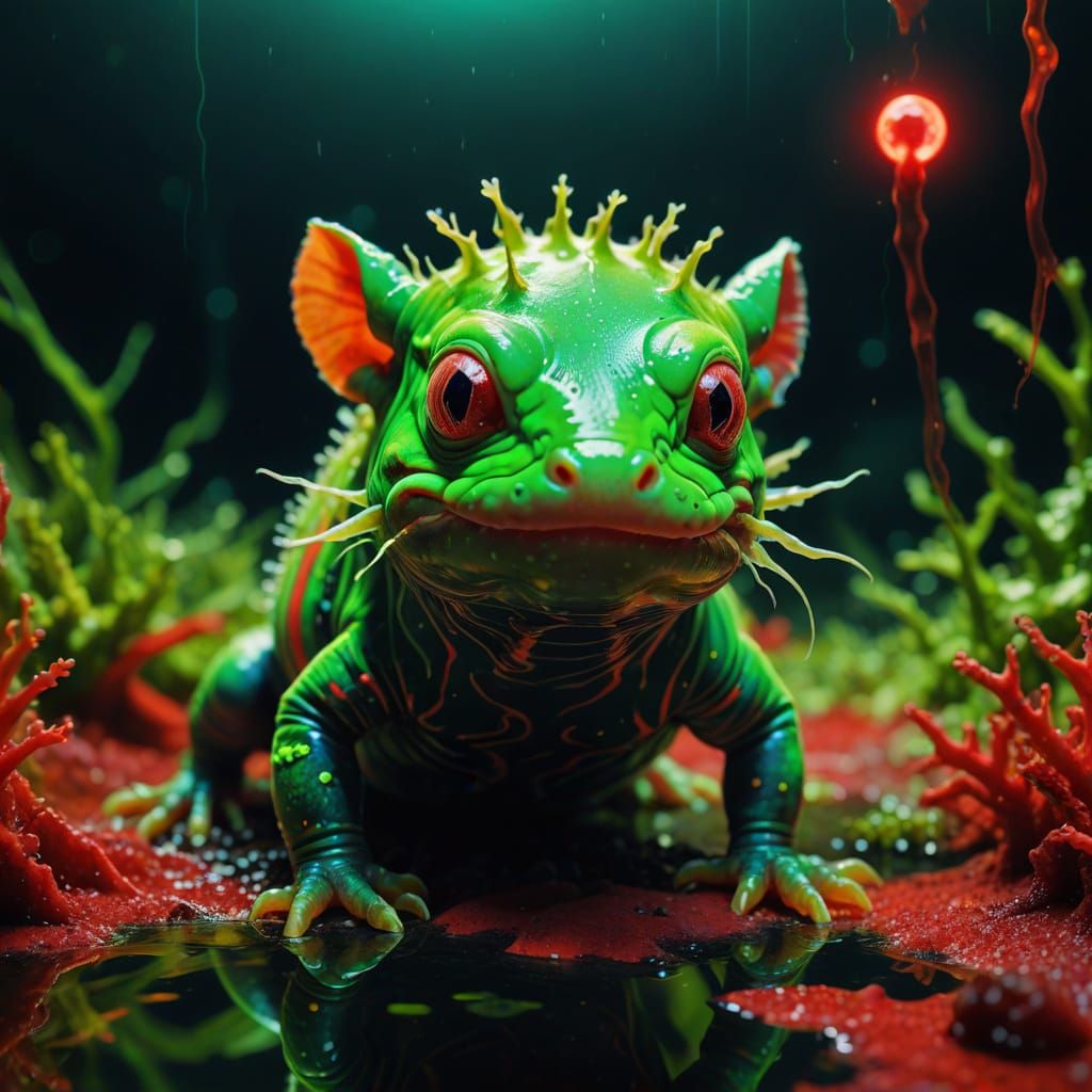 Axolotl in Salvador Dali's Dreamlike Realism