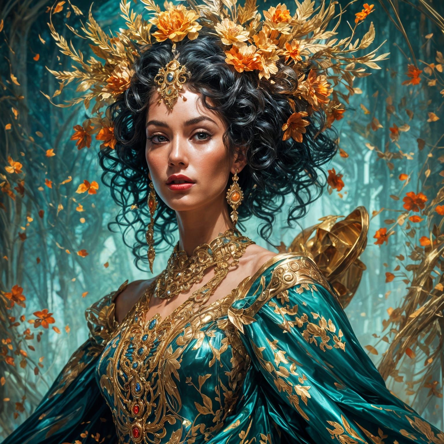 Futuristic Haute Couture Gown Portrait