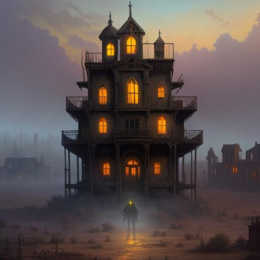 Ethereal Zombie in Desert Ghost Town