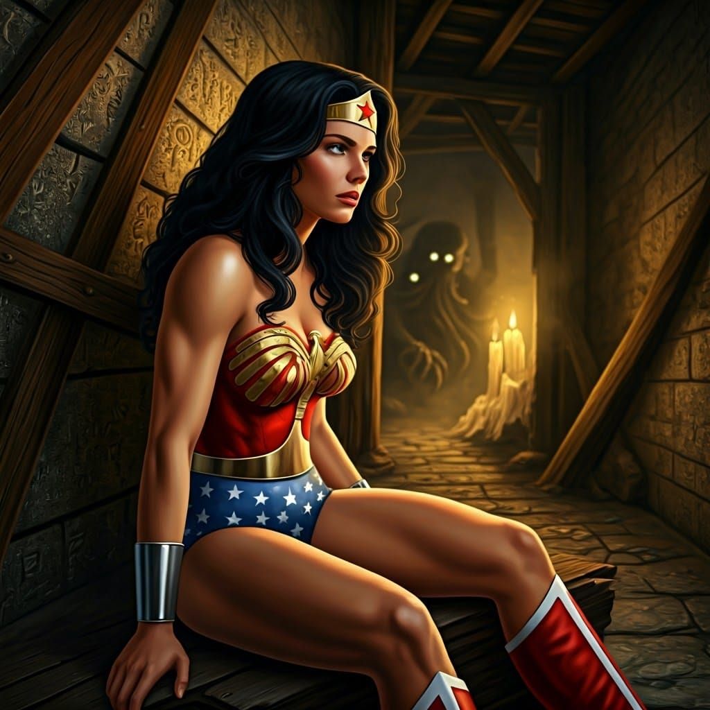 Wonder Woman in Sci-Fi Role-Playing Game Setting