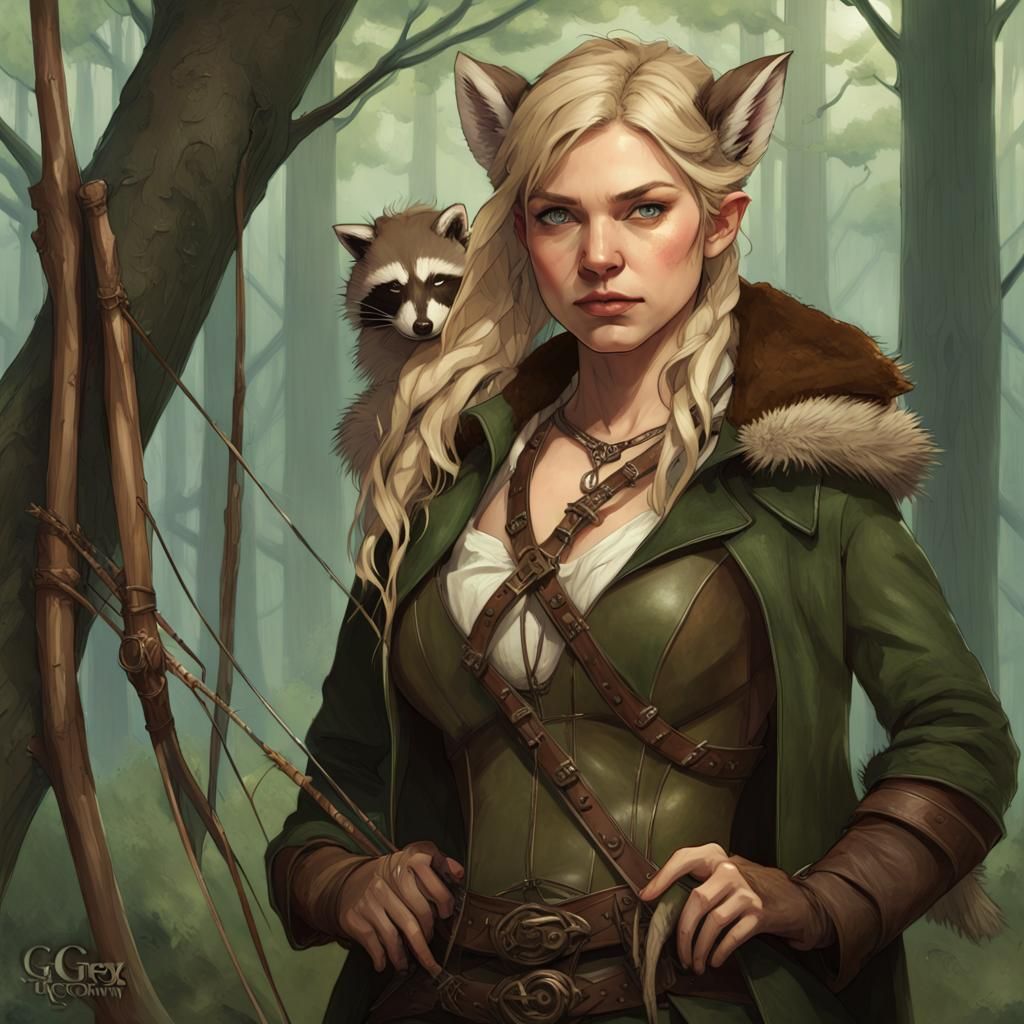 Wood Elf Portrait in Hyperdetailed Digital Art